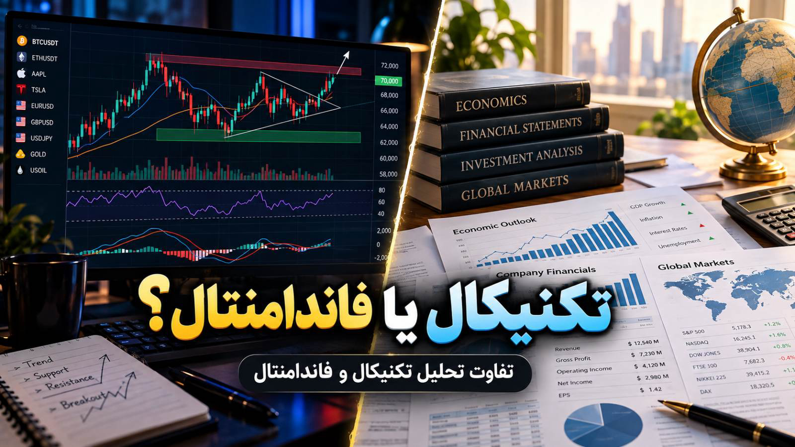 تفاوت تحلیل تکنیکال و فاندامنتال چیست؟ کدام بهتر است؟